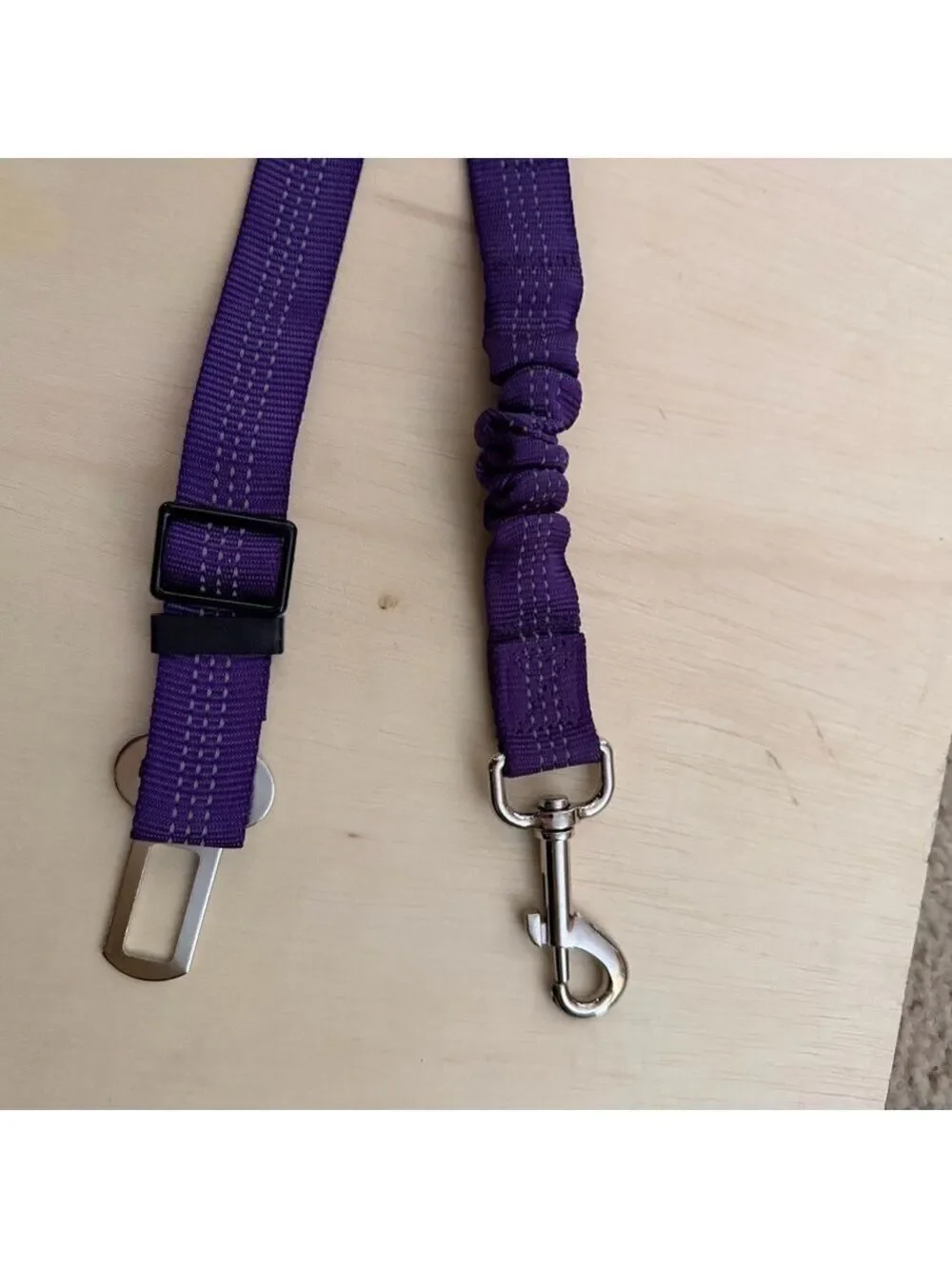 New SlowTon Adjustable Dog Car Seat Belt. Purple.